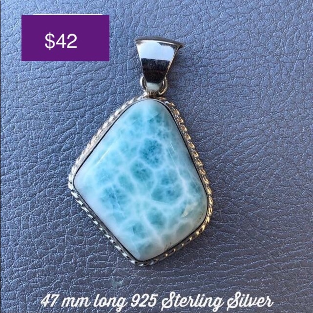 Larimar Pendant Sterling Silver